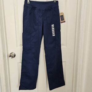 Cherokee Cargo Scrub Pants XSmall Color Navy Modern Classic Two-way Stretch